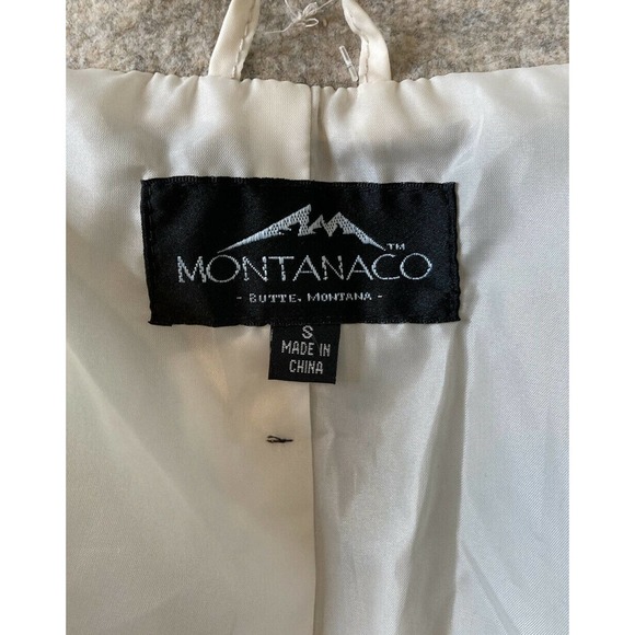 MONTANACO Natural Tan Button Up Pea Coat Small - Picture 4 of 11